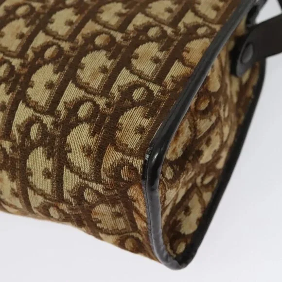 Christian Dior Trotter Canvas Shoulder Bag Brown Gold Auth 141785 - Picture 5 of 16
